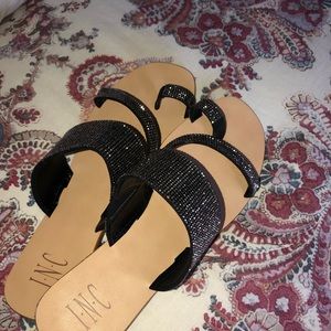 I.N.C. Gianolof pewter crystal sandal